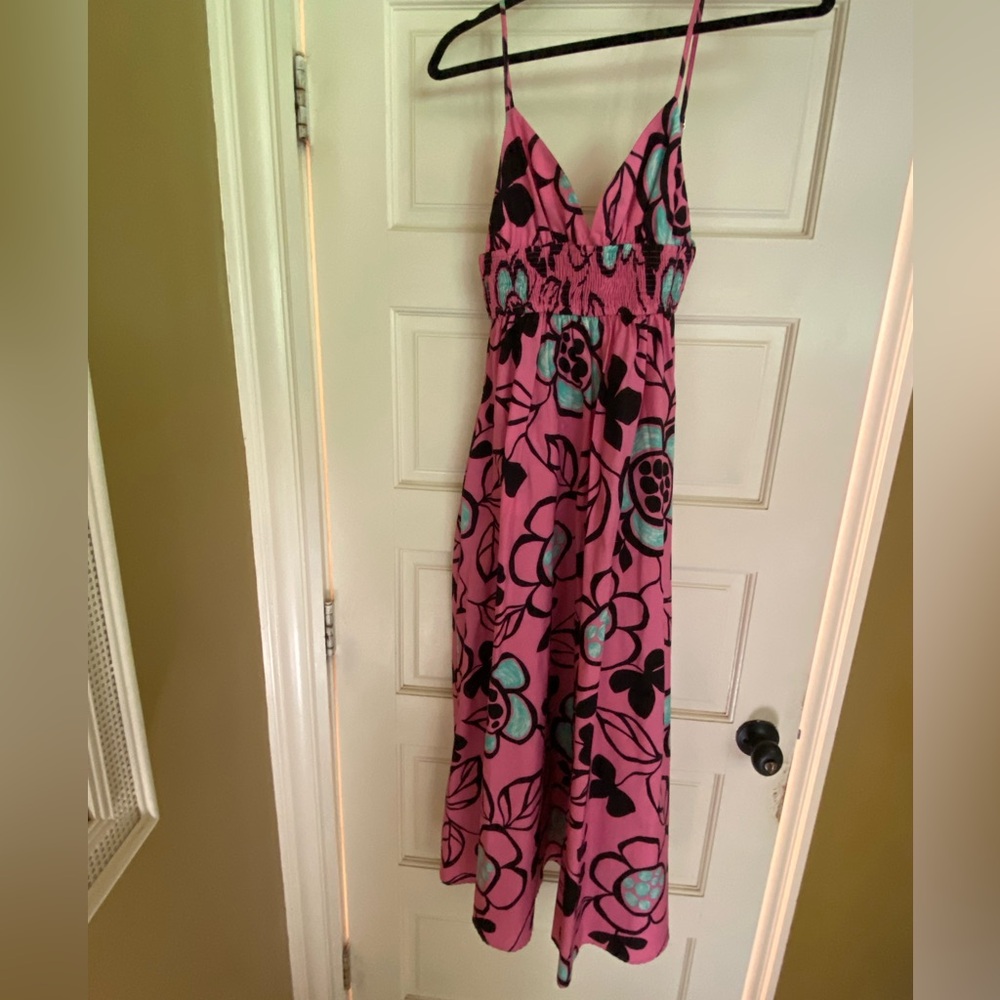 Zara Printed Poplin Midi Dress with Floral Print size S - Picture 9 of 15